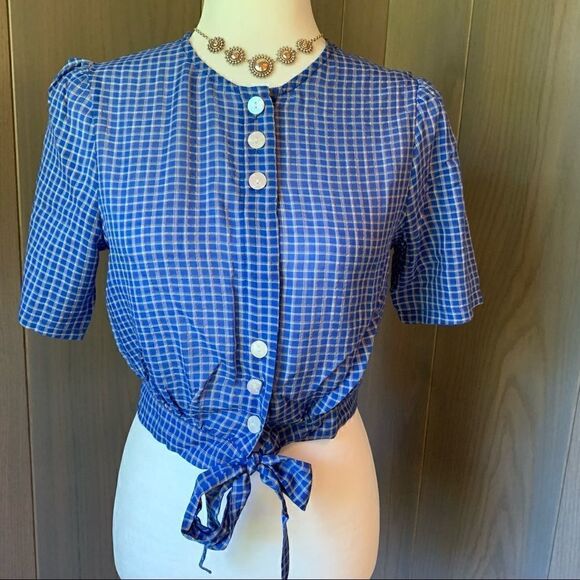 The EAST ORDER Mahlia Cobalt Blouse L *NWT* - Picture 1 of 11